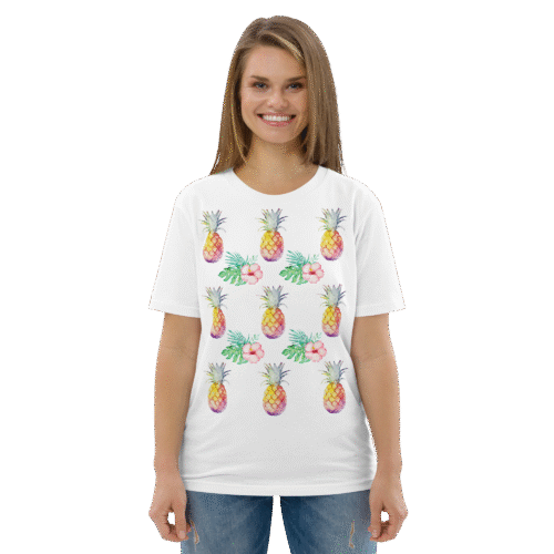 Pineapple flowers T-Shirt White
