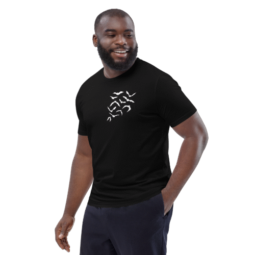 Bats on Chest T-Shirt Black